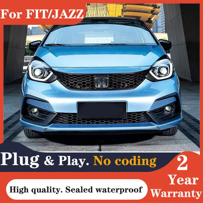 Car Light For Honda FIT GR9 Headlights 2020-2022 DRL Day Running Light LED Bi Xenon Bulb Fog Lights Car Accessory JAZZ Head Lamp