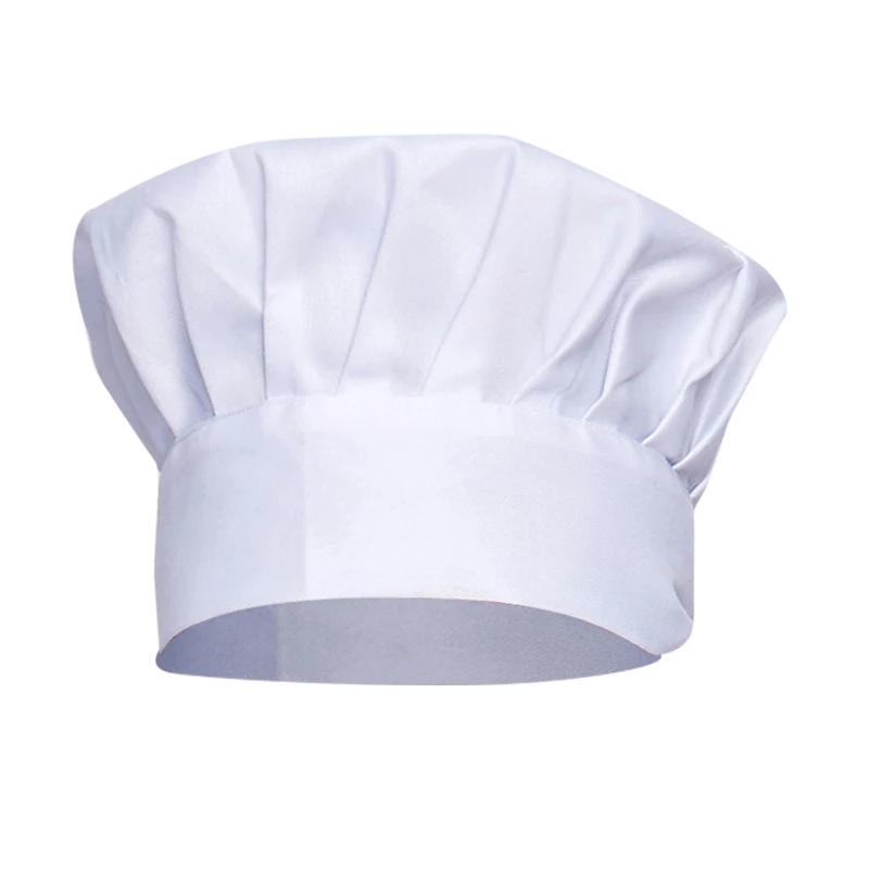 Chef Hat Cooking Adjustable Men Kitchen Baker Elastic Hat Catering Cooking Cap Striped Plain Hats Working Cap 1pc cooker hat