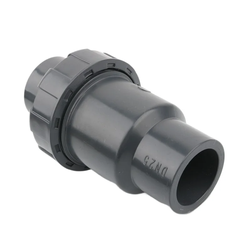 1pc 20 25 32 40 50mm PVC Check Valve One Way No-Return Valve Aquarium Fish Tank Adapter Garden Irrigation Water Pipe Joints