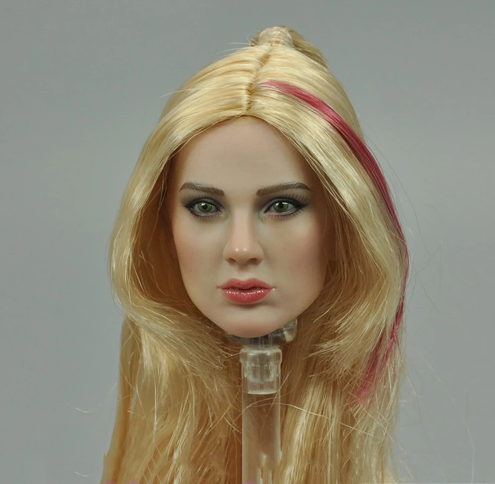 

TBLeague PL2019-145 1/6th Nancy of Hell Female Head Sculpture With Long Gold Hair Suntan Color For Usual 12inch Body Doll