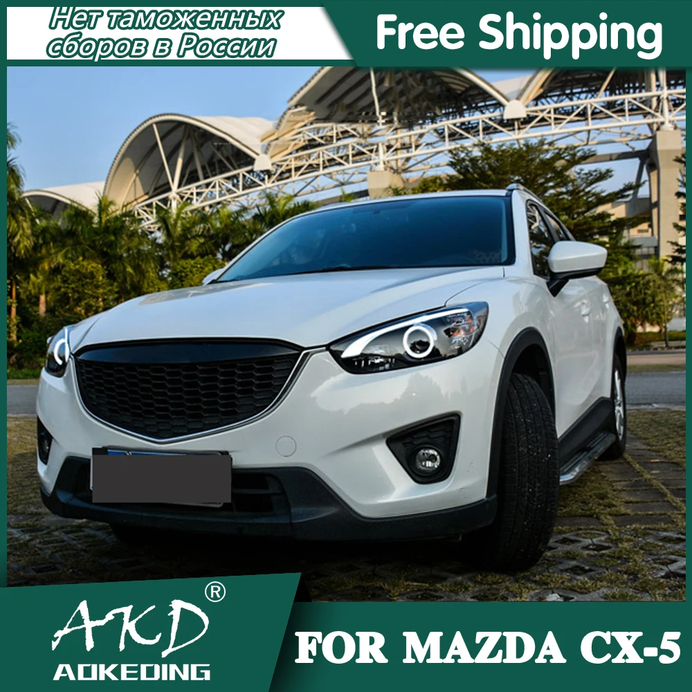 Headlights For Mazda CX-5 2012-2016 cx 5 DRL Day Running Light Head Lamp LED Bi Xenon Bulb Fog Lights Tuning Car Accessory