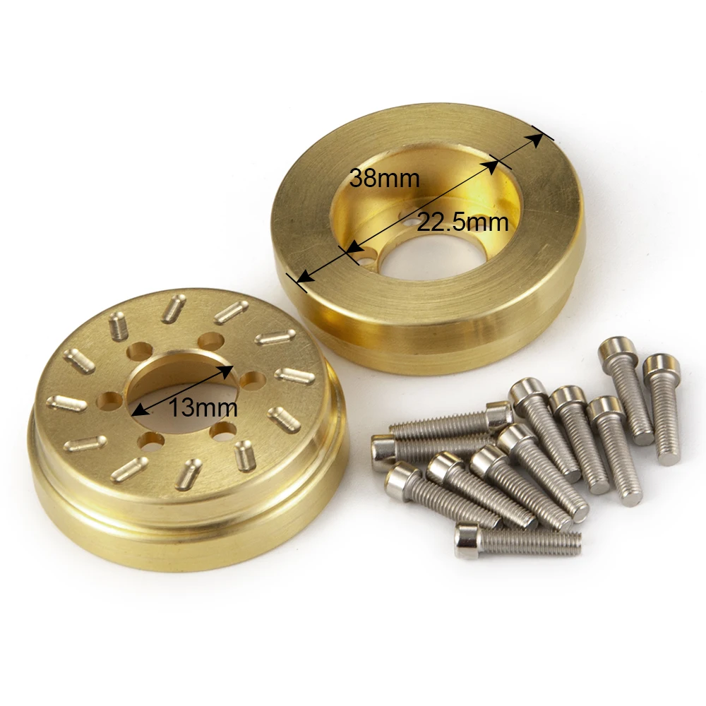 AXSPEED 2/4Pcs 70g Brass Internal Weight for 1.9inch Wheel Rim Hub for TRX-4 Axial SCX10 1/10 RC Crawler Car Model Upgrade Part