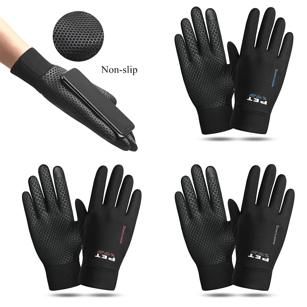 1 Pair Winter Men Gloves Touch Screen Driving Motorcycle Skiing Waterproof Non-Slip Warm Women Gloves Windproof Outdoor Sports