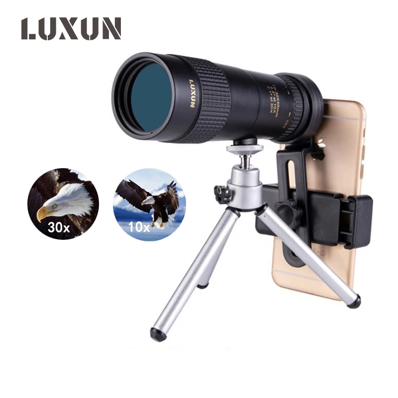 

LUXUN 10-30X40 Super Hunting Zoom Monoculars Portable HD Monocular Telescope for Beach Travel Outdoor Activities Sports