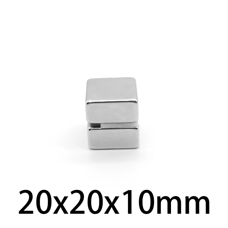 1-20 pcs 20x20x10 mm  Quadrate Magnet Stong Magnets 20x20x10mm Powerful Neodymium Magnetic 20*20*10mm