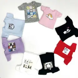 New 1PCS blyth clothes Cute Pattern Dolls’ T-Shirt Fashion Short Pink/Black/Red/White Shirt for Blyth,Licca,Azone,1/6 Dolls