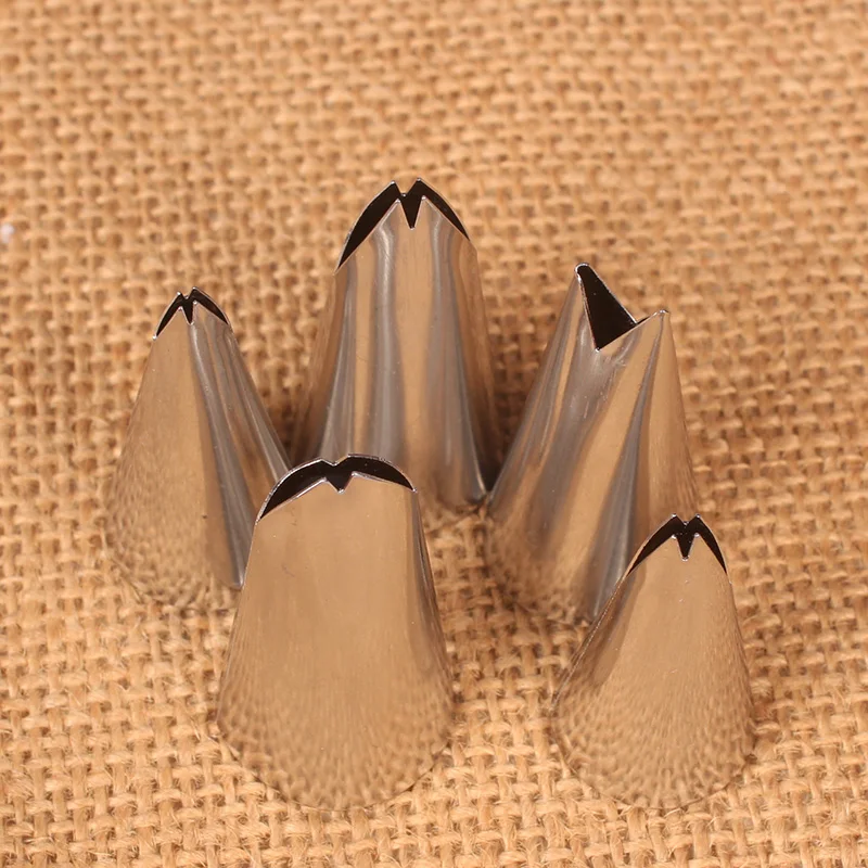 6Pcs Set Leaves Nozzles Stainless Steel Icing Piping Nozzles Tips Pastry Tips For Fondant Cake Baking Decorating Tools