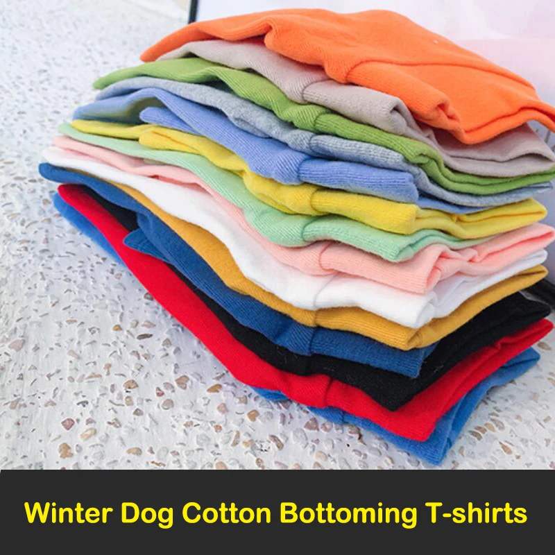 Winter Dog Bottoming T-shirts Clothes Puppy Small Cat Dog Pajamas For Chihuahua Poodle Bichon Schnauzer Yorkshire Clothing Shirt