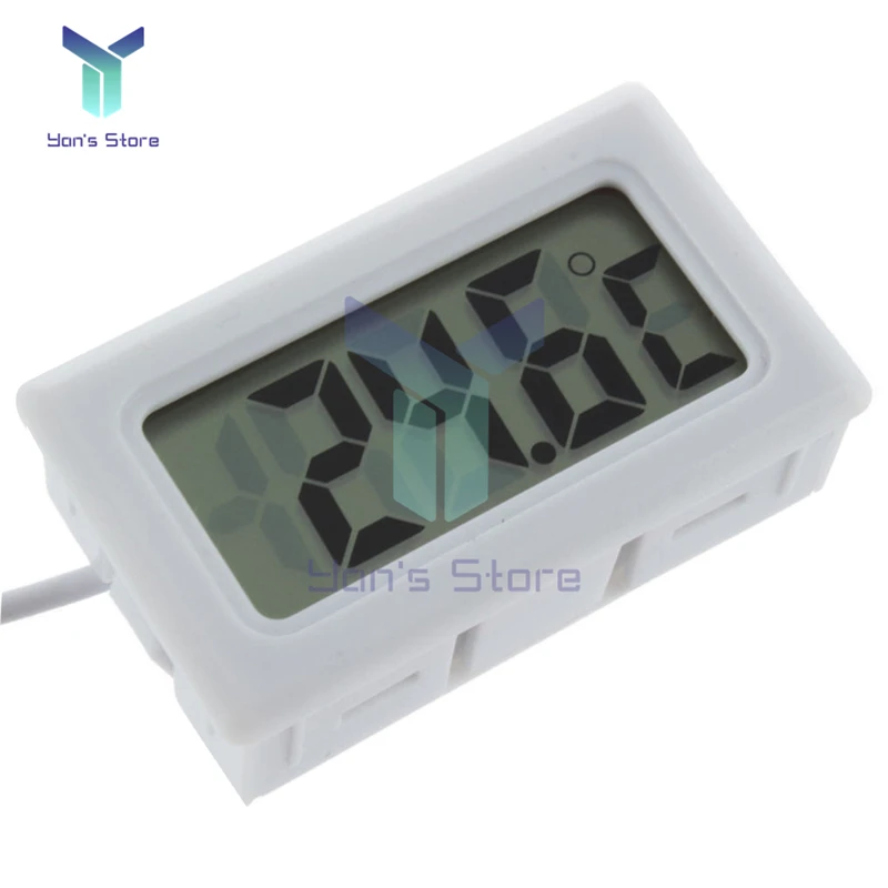 FY-10 ترمومتر LCD رقمية صغيرة جزءا لا يتجزأ من التحقيق الثلاجة ميزان الحرارة الاستشعار الحرارية للاستخدام المطبخ الثلاجة الحوض