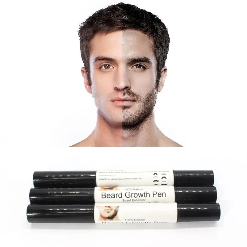 Homens barba crescimento caneta barba enhancer nutrir facial bigodes nutrição bigode crescimento aumentar anti perda de cabelo homem maduro