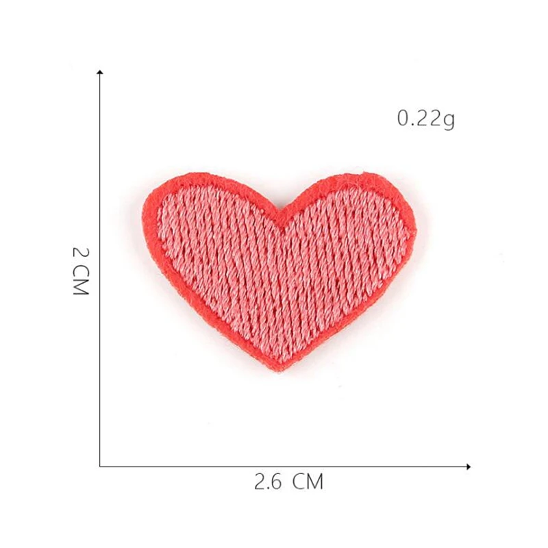 20pcs Iron On mini Heart Patch Cartoon Cute Stickers for baby clothes Shoes hats bags Sewing fabric appliques DIY Patches Badge