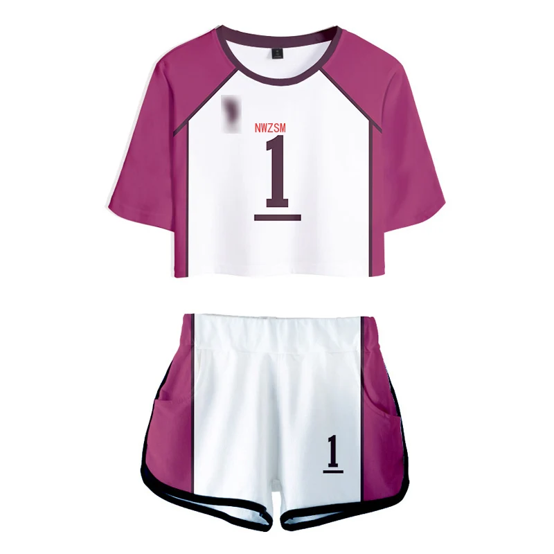 Haikyuu!! คอสเพลย์เครื่องแต่งกายUshijima Wakatoshiเสื้อกางเกงขาสั้นTendo Satori Cos Ohiredon Topsสูทผู้หญิงผู้ชายHigh School Uniform