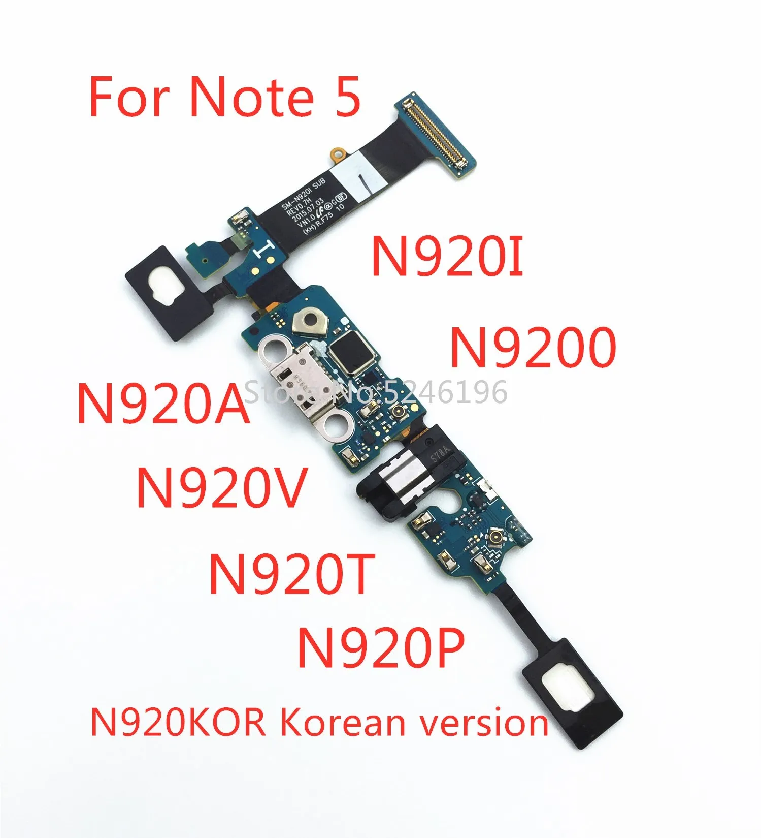 1pcs USB Charging Charger Port Flex Cable For Samsung Galaxy Note 5 N920C N920I N920G N920K/S/L N920A/V/T/P N9200 Replace Part