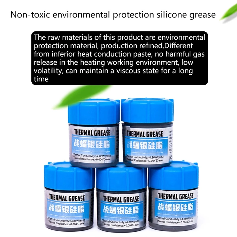 T8WC Gray Nano Thermal Conductivity Grease Paste Silicone Heat Sink Compound 4.8W/M-K