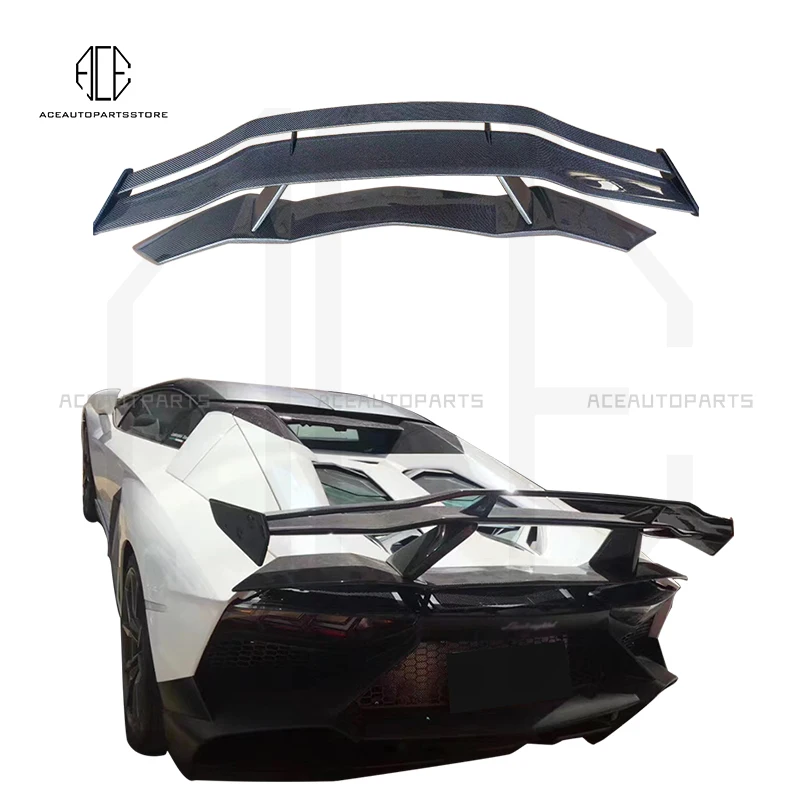 

Carbon Fiber Rear Trunk Spoiler Lip Wings Case FOr Lamborghini Aventador LP700 720 2011-UP body kit