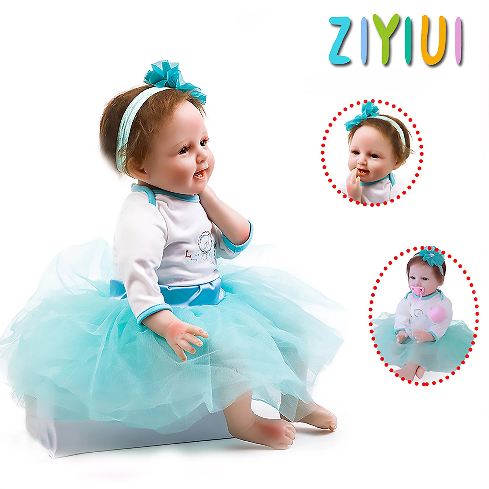 ZIYIUI Realistic Silicone Vinyl Reborn Dolls Girl 55 Cm Lifelike Baby Doll Toy Give Loven Birthday Fashion Gifts