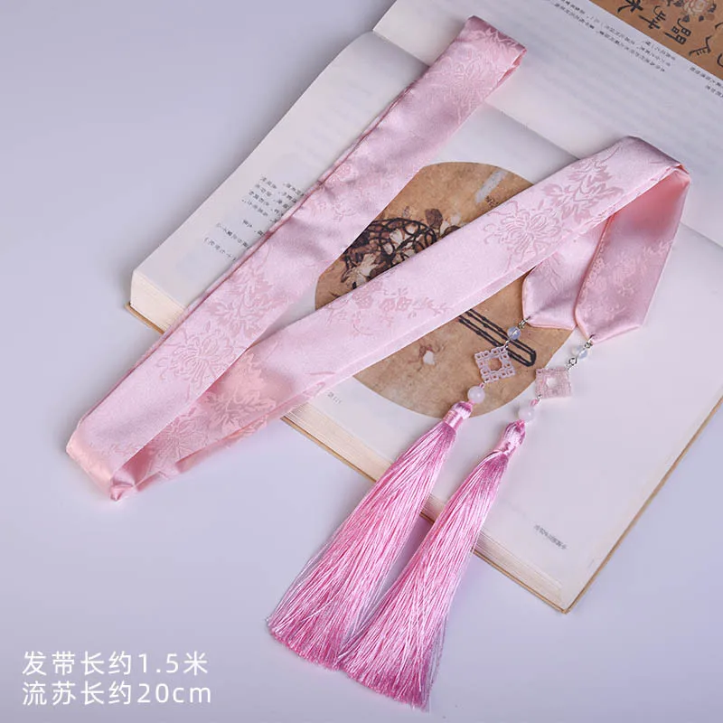 Hanfu هيرباند شرابة الشريط عقال عقال الشعر الحبل الشعر الحبل الاكسسوارات زي القديمة