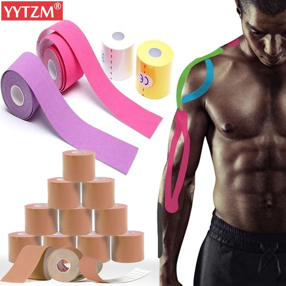 

12PCS Kinesiology Tape Athletic Tape Sport Recovery Tape Strapping Gym Fitness Tennis Running Knee Muscle Protector Free Scissor