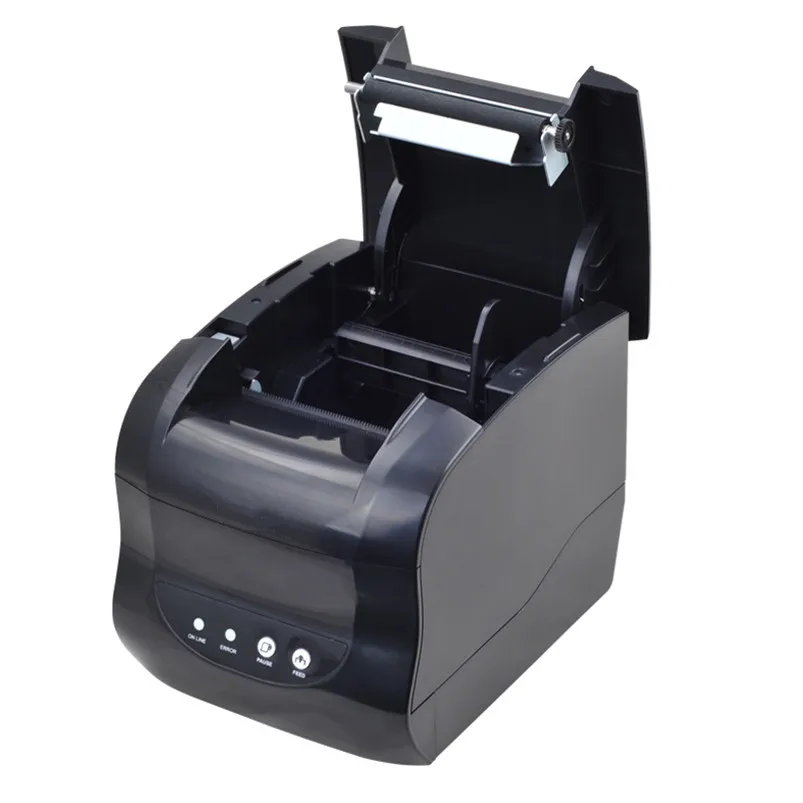 Thermal Label Printer Barcode QR Code Sticker Receipt Bill Print USB Bluetooth Connection 20-80mm Width