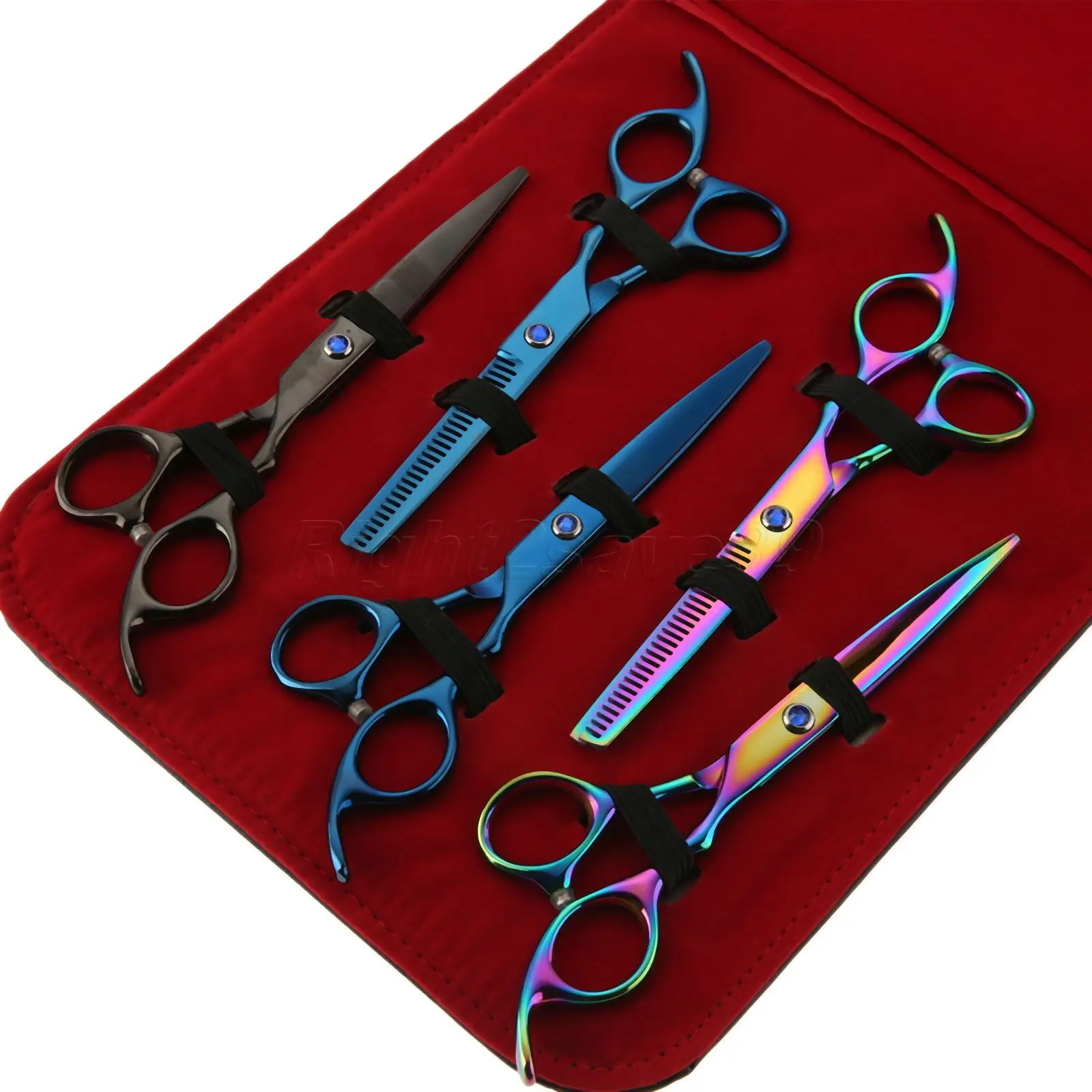 Professional Scissors Carrying Case Black PU Leather Pets Hair Scissors Bags Pouch holder 20pcs/30pcs scissors Display Box