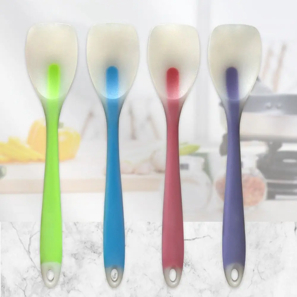 Heat Resistant Silicone Spoon Kitchen Spatula Frying Pan Shovel Mixing Scraper Bakeware Utensil Handle Scraper Cookware Tool