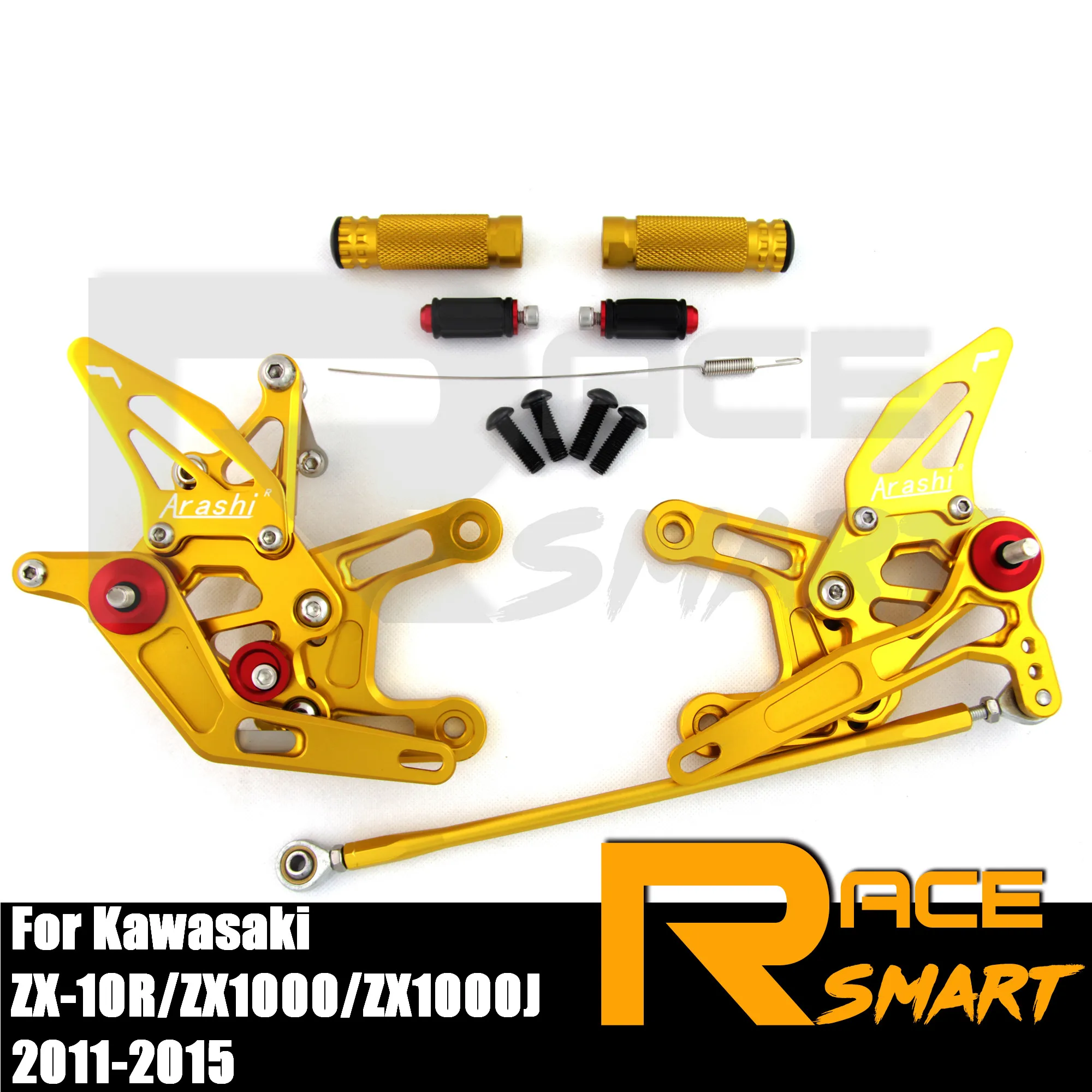 

Rearset Footrests Footpegs For KAWASAKI ZX1000 2011-2015 Motorcycle CNC Adjustable Rear Set Foot Rest Pegs ZX-1000 ZX 1000 2012