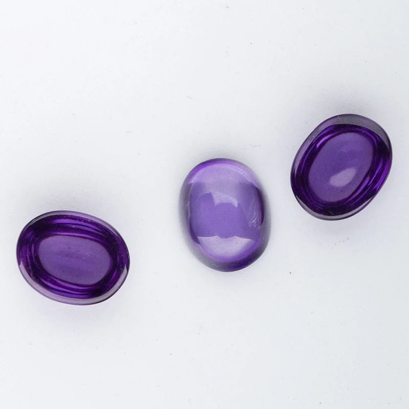 Größe 4x6 ~ 9x11mm Oval Form Cabochon Lila Synthetische Zirkonia – Detail 3