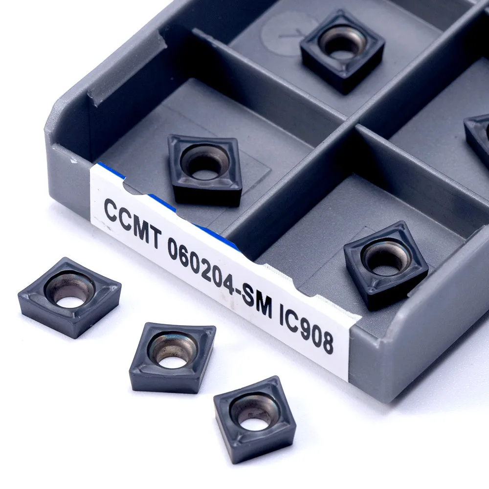 CCMT060204 Inserts IC907/IC908 inserti in metallo duro tornio utensile da tornio macchina CNC tungsteno Carb CCMT 060204 strumento di fresatura