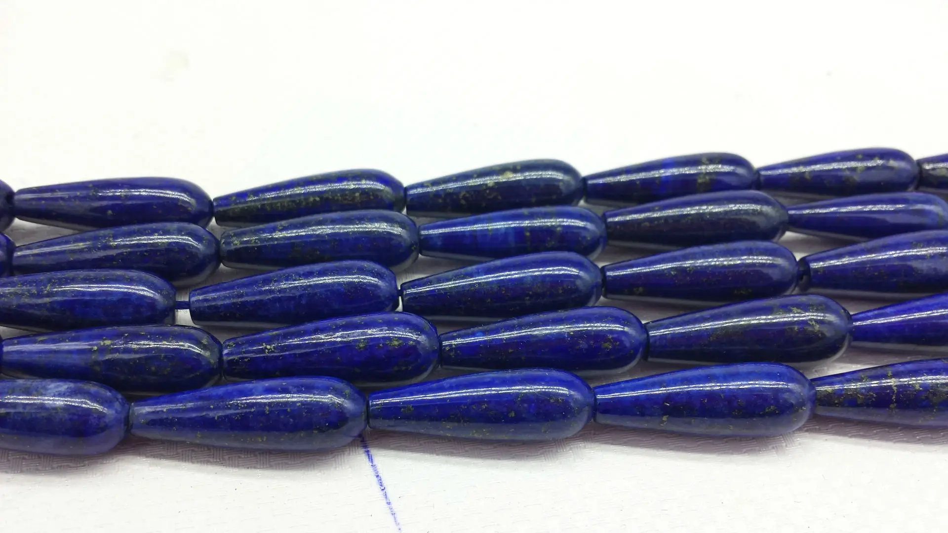 

loose beadsblue Lapis drop/flat oval/flat wave faceted nature for making jewelry 14inch FPPJ