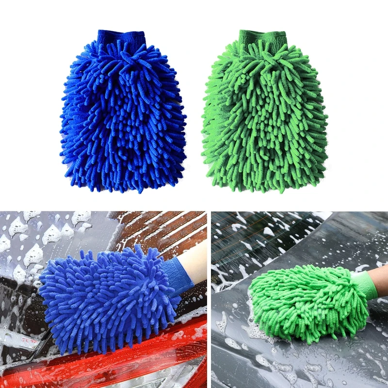 

Soft Hand Towel Chenille Microfiber Wash Mitts Car Duster Double Side Cleaning Cloth Wax Detail Accessories Rag Washable