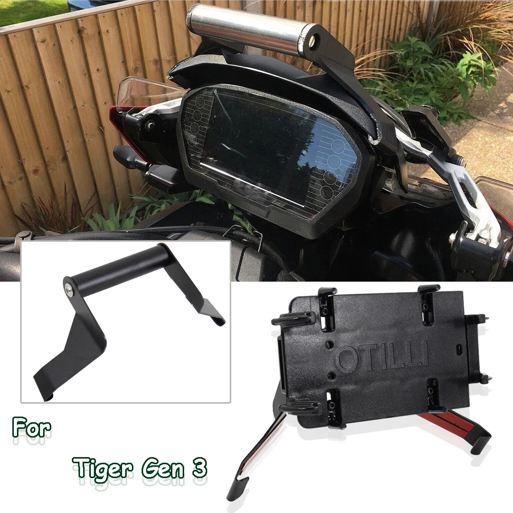 Accesorios para motocicleta Tiger Gen 3, soporte de montaje para teléfono GPS, color negro, TG3, novedad