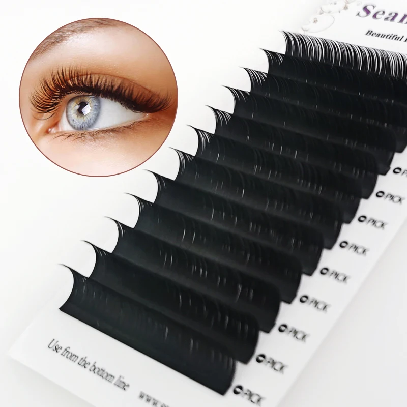 

Seamulan High-quality Eyelash Extension Individual Eyelash Mink Lash Extension Matte Black Makeup Faux Cilos Maquiagem Wholesale