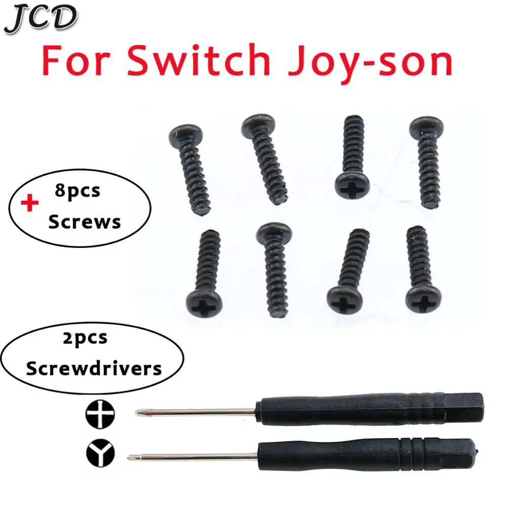 JCD 8pcs/set  Screws for  Switch NS Joy-Con +Cross Triangle Screwdrivers Repair Part for JoyCon Controller