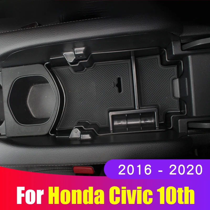 

For Honda Civic 10th 2016 2017 2018 2019 2020 Accessories Car Central Armrest Storage Box Auto Container Glove Organizer Case