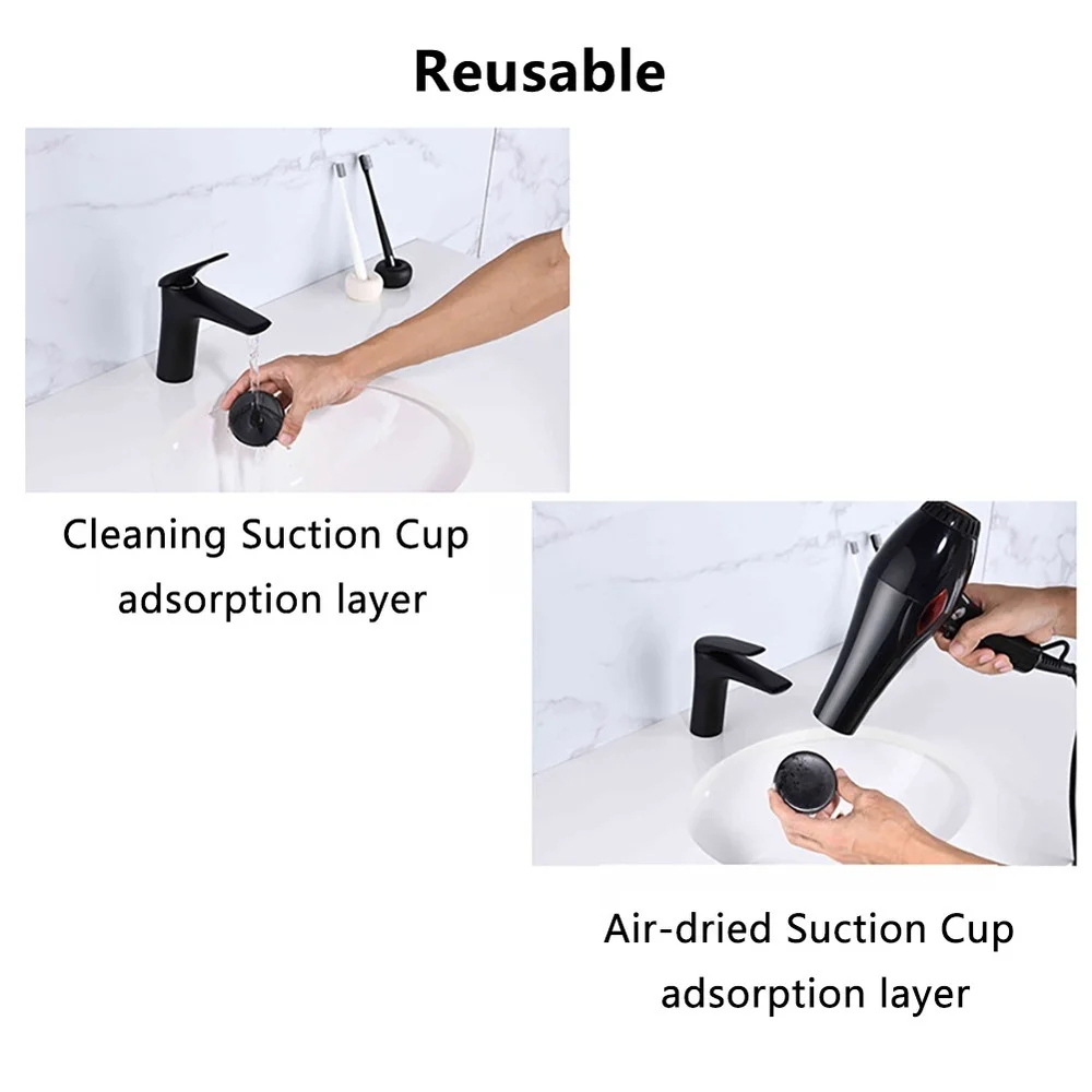 Vacuum Suction Cup Bidet Sprayer Bracket No punch Shower Head Holder Removable Wall Mount Holder ABS Bathroom Accessories Black