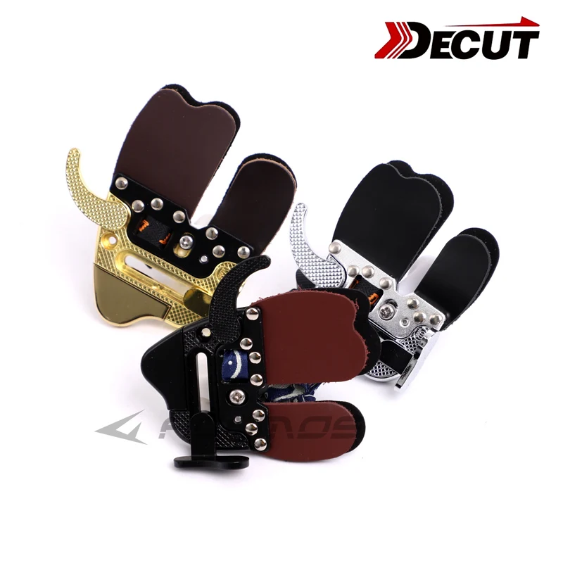 DECUT Left/Right Hand Archery Finger Tab PROMIX Archery Finger Guard Protection Pad Glove Tab for Bow Hunting