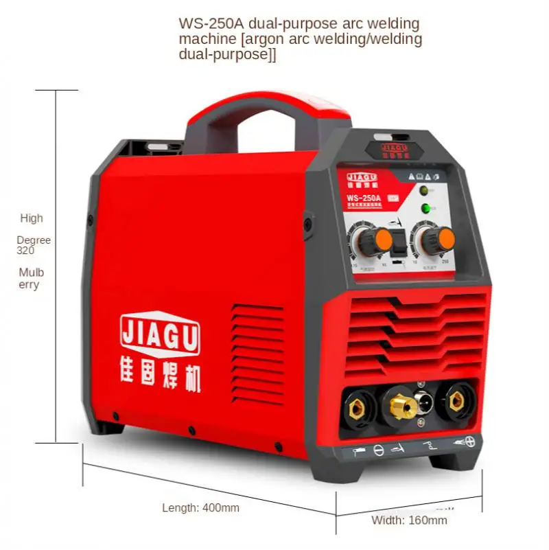 Saldatrice elettrica WS-250A dell'acciaio inossidabile dell'invertitore di scopo doppio 220v della famiglia della saldatrice dell'arco dell'argon