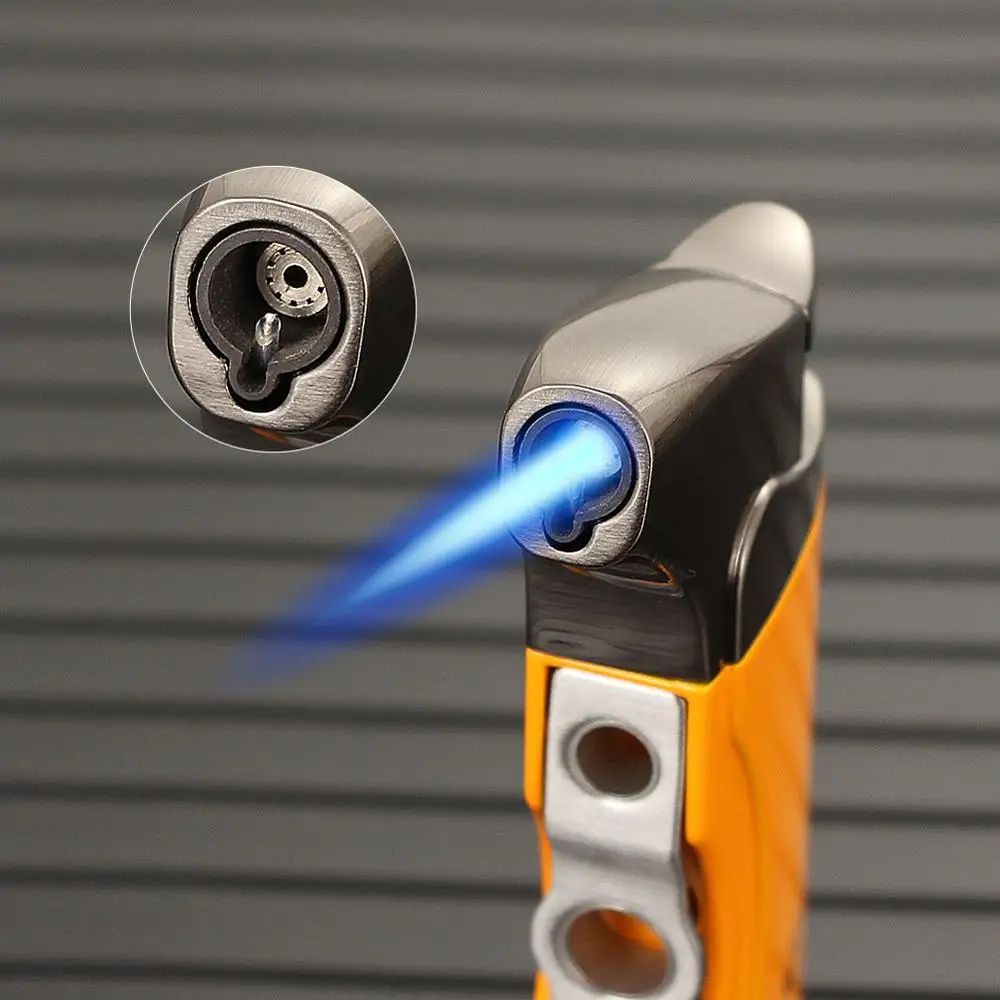 Galiner Lighters Metal Windproof Butane Gas Lighter Refillable Torch Jet Flame Cigar Lighter With Cigar Punch