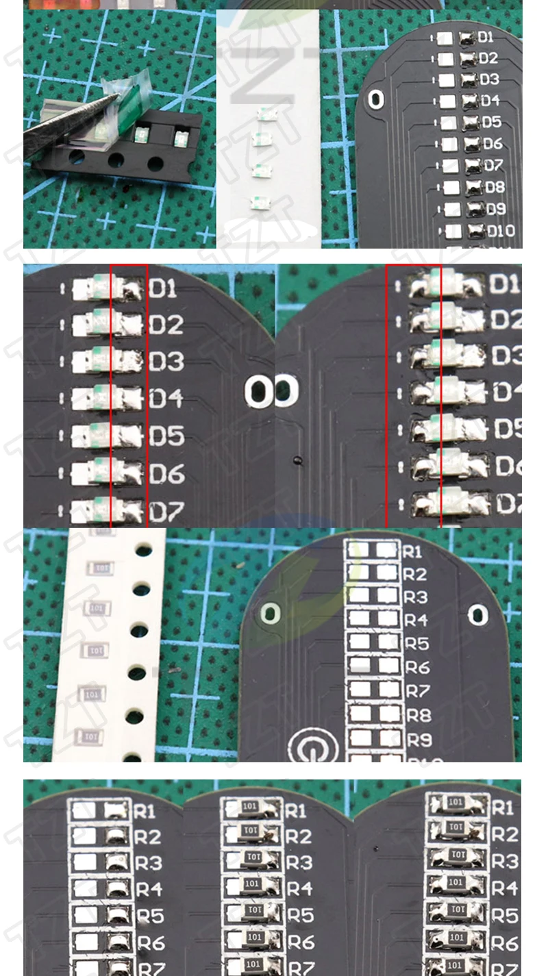 TZT Fingertip Gyro LED Bausatz: Lustiges DIY-Schweißset RG550 zur Entspannung von Körper und Geist – Elektronik-Bausatz – Detail 2