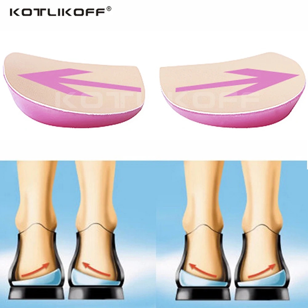 Orthopedic Shoes Sole Insoles O/X Type Leg Insoles Shoe Inserts Medial Lateral Heel Wedge Lift Silicone Pads Corrective Unisex