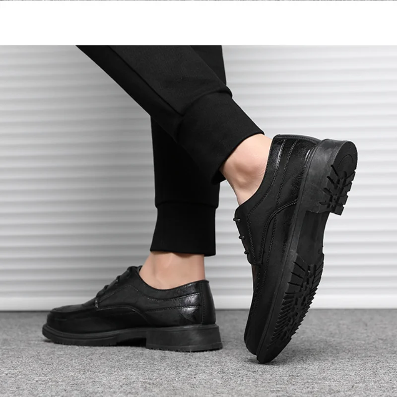 2021 Spring Autumn New Casual Non-slip Leather Shoes Men Business Waterproof Shoe Male Comfortable All-match Men Leather Shoes