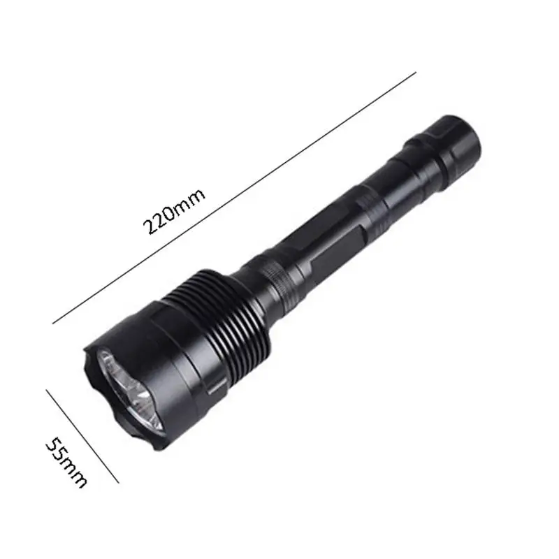 Topcom Powerful 18w 365nm 395nm LED UV Flashlight 3 LED Ultraviolet Lantern Hard Light UV Torch With Black Filter Catch Scorpion