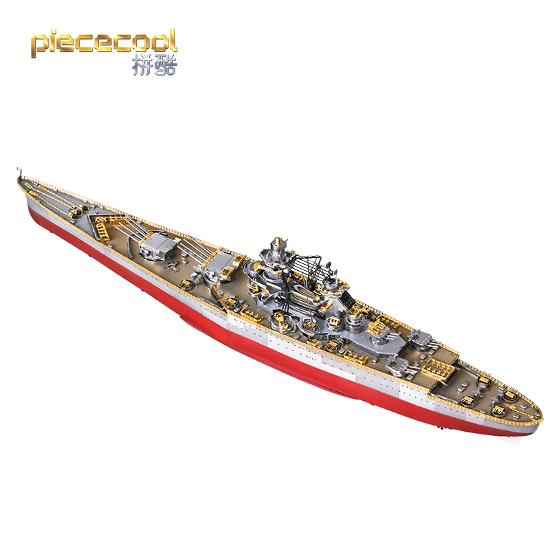 Piece cool 3D metal puzzle RICHELIEU BATTLESHIP Model kits 3D laser cutting Jigsaw puzzle DIY Metal model Kids Puzzles Toys