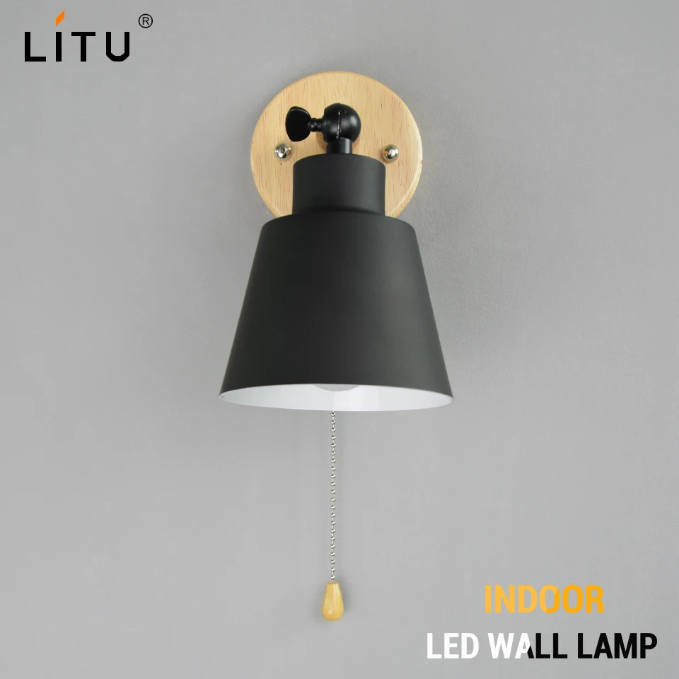 Parete interna a Led lampade da parete della scala lampada nordic macaron riparo della parete wihte nero grigio lampada da parete per la casa moderna applique da parete