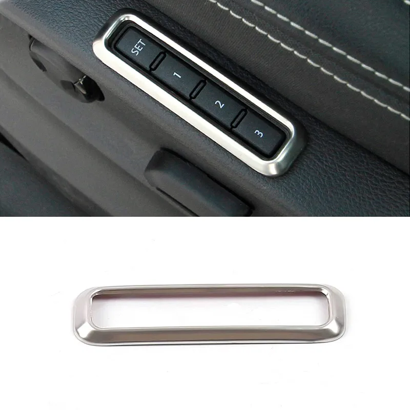 Hivotd For Skoda Kodiaq auto Accessories Interior Mouldings  Seat memory switch Button Frame Trims cover Chrome 2017-2020