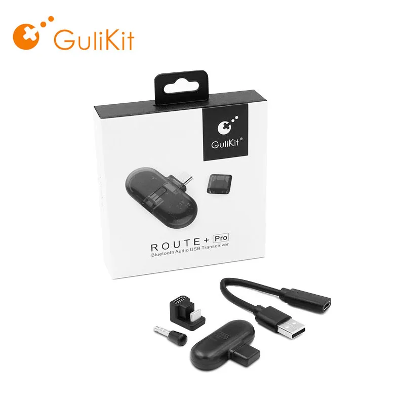 Receptor ou transmissor GuliKit Route + Pro GB1 PRO com receptor USB de áudio sem fio Bluetooch para PS5 Nintendo Switch