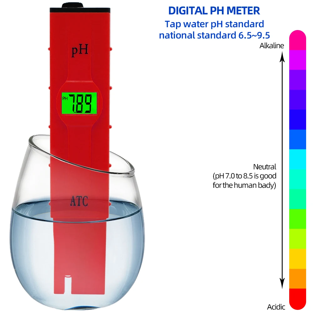 Hight Accuracy PH Meter Backlight Water Quality Tester PH Test Pocket Pen Water Detector for Drinking Water Pool