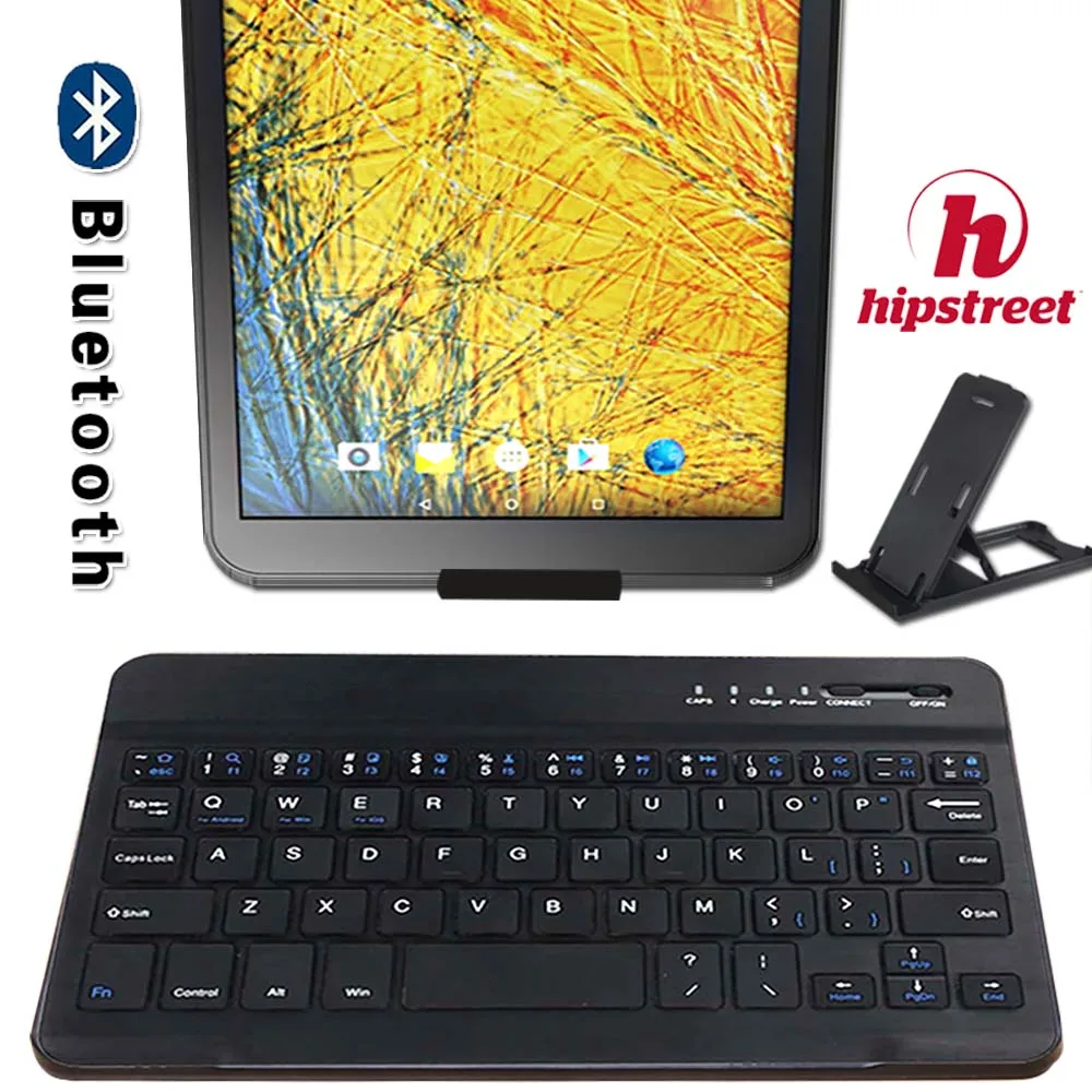 

Ultra Slim Wireless Bluetooth Keyboard for HipStreet Titan 4 7 Inch Compatible for IOS Android Tablets Windows + Bracket