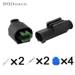 1/5/10/20/50/Sets 2 Pin Tyco AMP Male And Female Outdoor Temperature Connector Socket Auto Oxygen Sensor Plug For BMW 1-967644-1