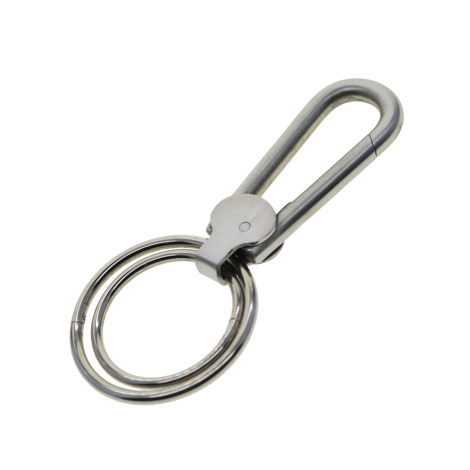 Solid 304 stainless steel quick open spring Snap Hook Luxury business keychains lock rings Fob craft Gift house warming